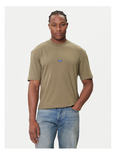 HUGO Тишърт Manche Courte Homme 50509991 Каки Regular Fit