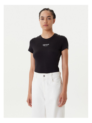 Tommy Jeans Тишърт Essential DW0DW20913 Черен Slim Fit