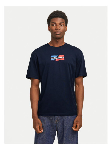 Jack & Jones Тишърт Corp Graphic 12268415 Тъмносин Regular Fit