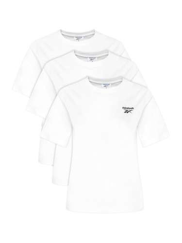 Reebok Комплект 3 тишърти RK25194CCW Бял Regular Fit