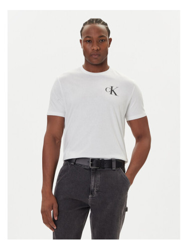 Calvin Klein Jeans Тишърт 30s Chest Logo LV04RD865G Бял Regular Fit