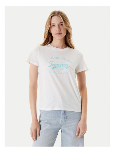 Tommy Jeans Тишърт Essential DW0DW21404 Бял Regular Fit