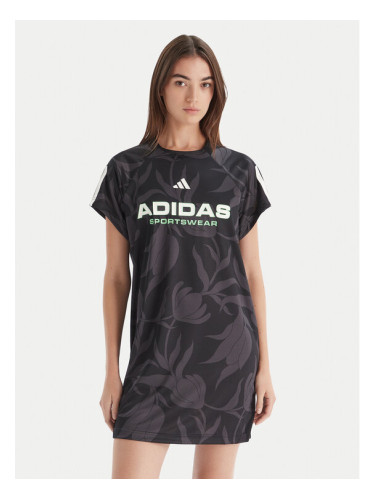adidas Ежедневна рокля Tiro x Common Goal Graphic JL7638 Черен Loose Fit