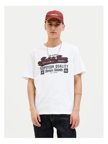 Jack & Jones Тишърт Logo 12279535 Бял Standard Fit