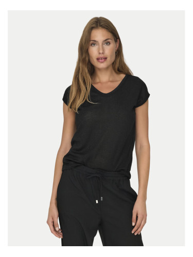 ONLY Тишърт Silvery 15136069 Черен Loose Fit