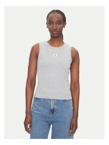 Calvin Klein Jeans топ LV047C201G Сив Slim Fit