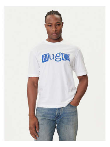 HUGO Тишърт Nugix 50543485 Бял Regular Fit
