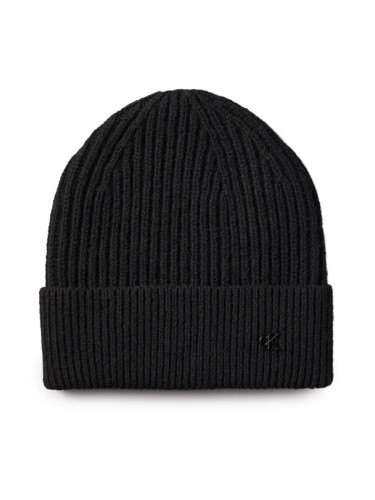 Calvin Klein Шапка Ck Metal Wool Beanie LV04D8032G Черен