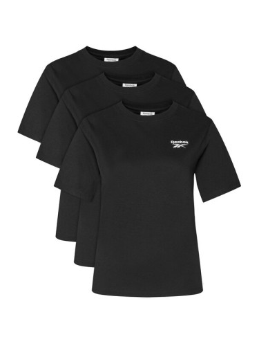 Reebok Комплект 3 тишърти RK25194CCW Черен Regular Fit