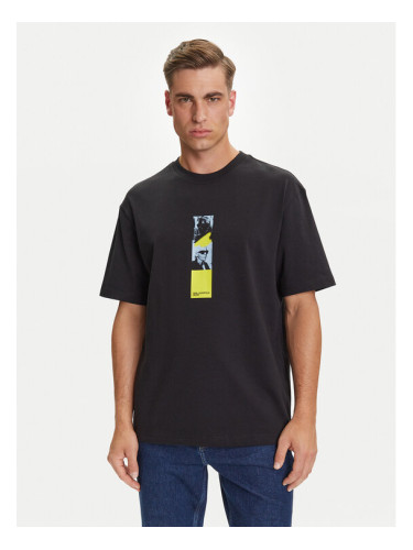 Karl Lagerfeld Jeans Тишърт A3M17036 Черен Relaxed Fit