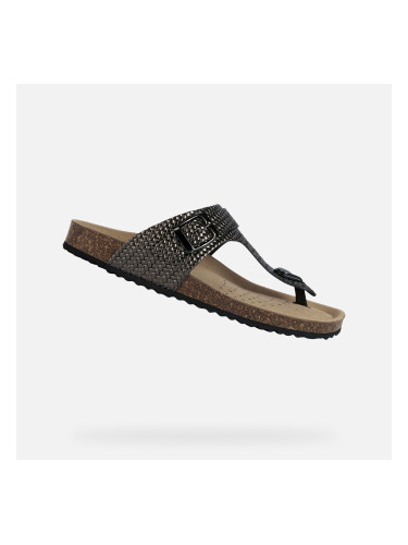 Grey women's sandals Geox Brionia - Women's