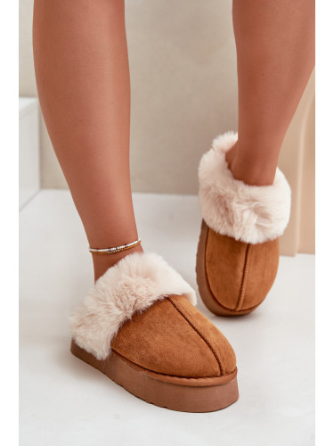 FK1 Дамски Снежни Чевли На Дебела Подметка С Козина Camel Doriola