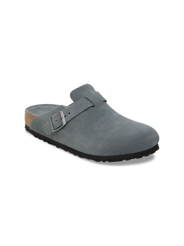 Birkenstock Boston Soft Footbed Suede Leather Regular Fit Мъже - Сандали Birkenstock - Сив - 1030870-3.5 - Size: 3.5