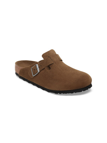 Birkenstock Boston Soft Footbed Suede Leather Regular Fit Мъже - Сандали Birkenstock - Кафяв - 1030814-5 - Size: 5
