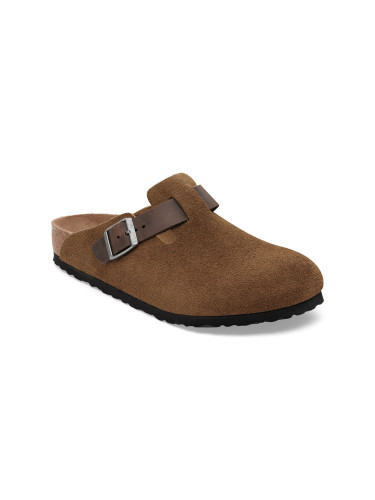 Birkenstock Boston BS Mixed Leather Regular Fit Brown 1030667 Мъже - Сандали Birkenstock - Кафяв - 1030667-7 - Size: 7