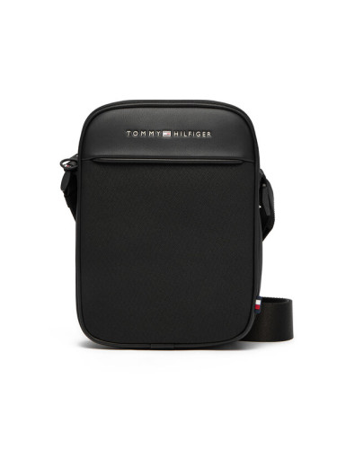 Tommy Hilfiger Мъжка чантичка Th Foundation Mini Reporter AM0AM13624 Черен