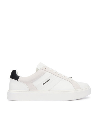 Calvin Klein Сникърси Classic Cupsole Laceup Tape Lth YM0YM01430 Бял