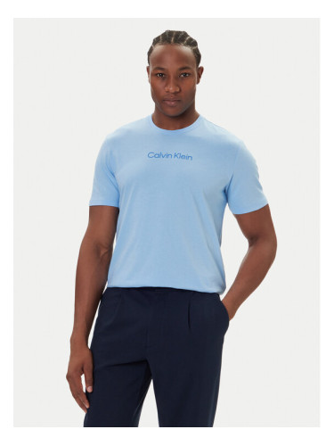 Calvin Klein Тишърт Logo 30s LV04LD230G Светлосиньо Relaxed Fit