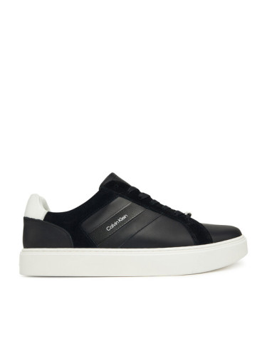 Calvin Klein Сникърси Classic Cupsole Laceup Tape Lth YM0YM01430 Черен