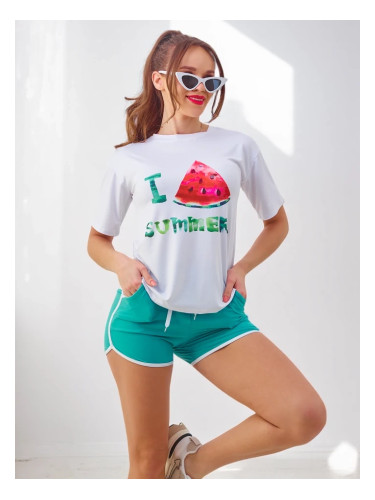 Resti Women's sports set with t-shirt and shorts Watermelon