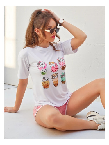 Resti Women's sports set with t-shirt and shorts Kitty Cat