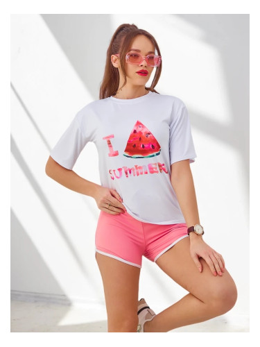 Resti Women's sports set with t-shirt and shorts Watermelon