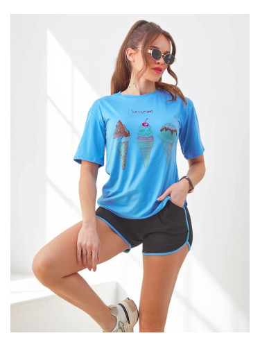 Resti Women's sports set with a t-shirt and shorts Ice Cream