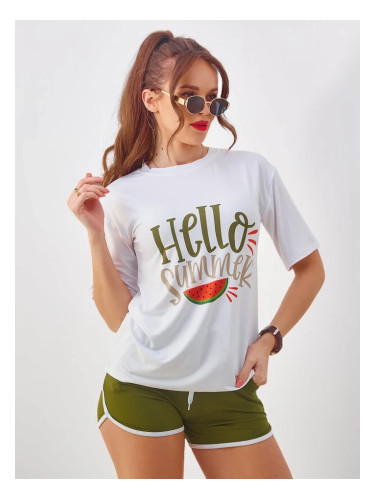 Resti Women's sports set with t-shirt and shorts Hello Summer