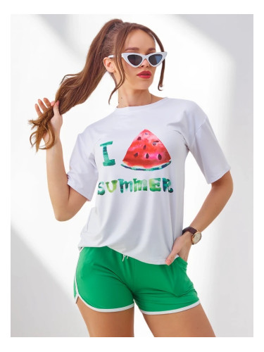 Resti Women's sports set with t-shirt and shorts Watermelon