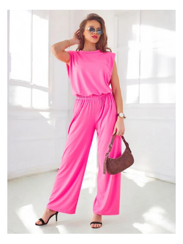 Resti Women's ribbed viscose set, sleeveless with flared pants