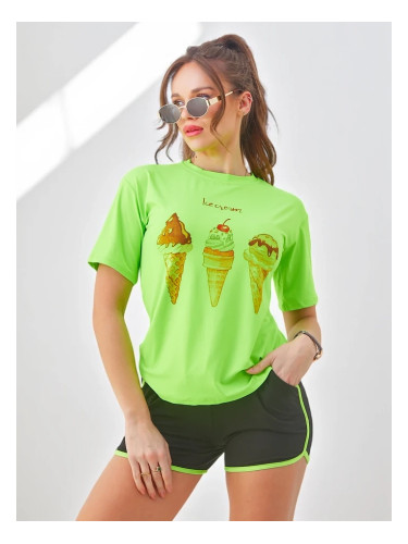 Resti Women's sports set with t-shirt and shorts Ice Cream
