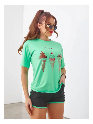 Resti Women's sports set with t-shirt and shorts Ice Cream