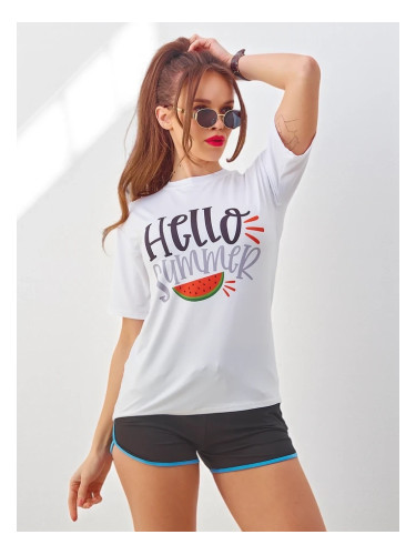 Resti Women's sports set with a t-shirt and shorts Hello Summer