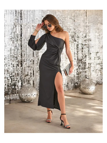 Resti Women's long fabric dress with one shoulder