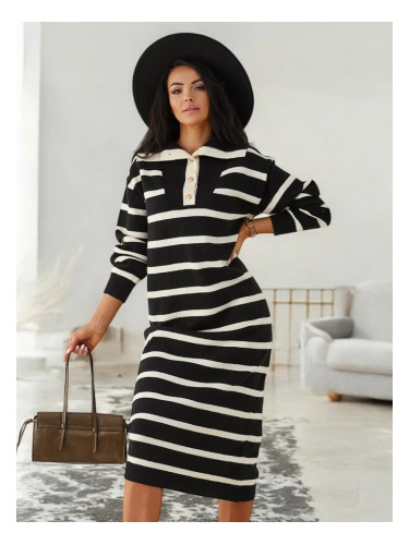 Resti Women's long striped sweater dress