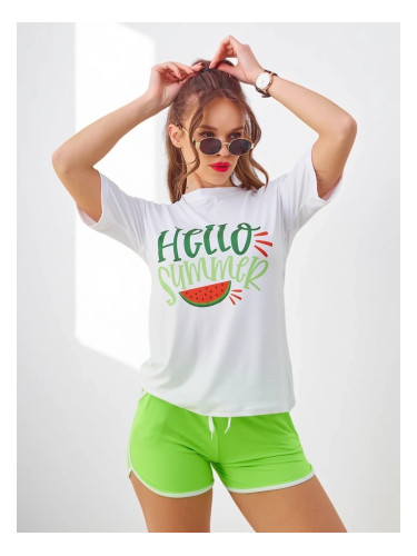 Resti Women's sports set with a t-shirt and shorts Hello Summer
