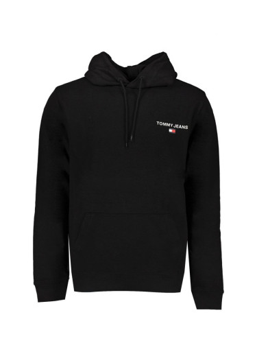 Tommy Jeans Hooded Collar Black Men's Sweatshirt DM0DM17781BDS