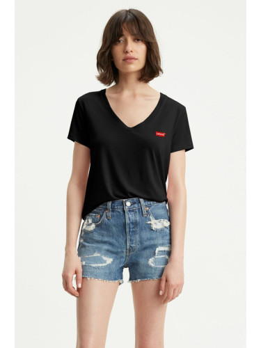 Levi'S Women's Perfect Vneck Caviar Black Women's T-Shirt 8534100030
