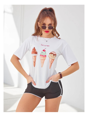 Resti Women's sports set with a t-shirt and shorts Ice Cream
