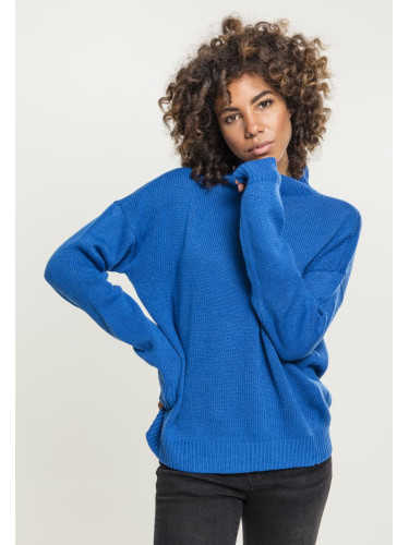 Дамски оверсайз поло в ярко синьо