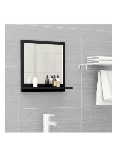 Sonata Огледало за баня, черно, 40x10,5x37 см, ПДЧ