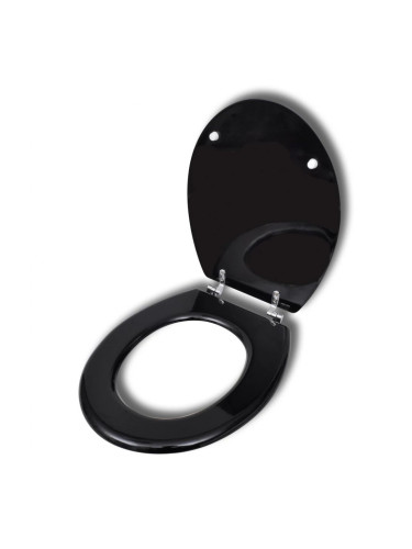Sonata Тоалетна седалка МДФ капак нормално затваряне изчистена черна
