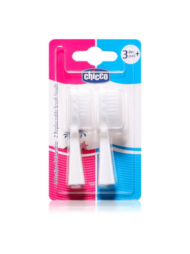 Chicco Replaceable Brush Heads 3y+ резервни глави за четка за зъби 2 бр.