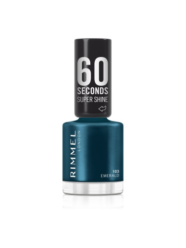 Rimmel 60 Seconds Super Shine лак за нокти цвят 103 Emerald 8 мл.