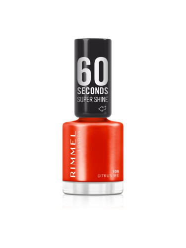 Rimmel 60 Seconds Super Shine лак за нокти цвят 106 Citrus Me 8 мл.