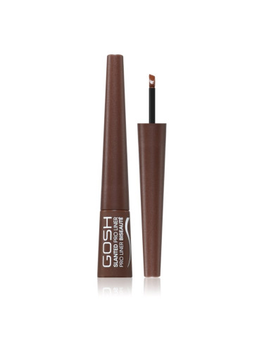 GOSH COPENHAGEN Slanted Pro Liner течни очни линии цвят 003 Matt Brown 2.5 мл.