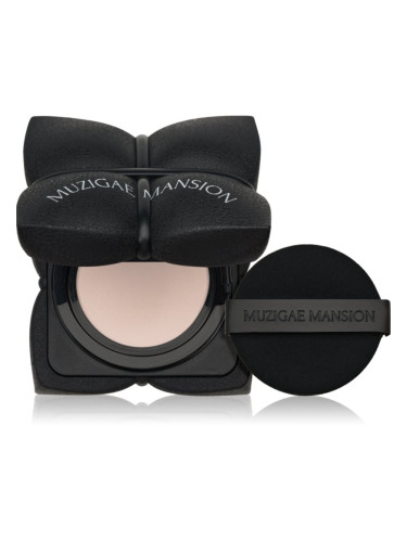 MUZIGAE MANSION Sleek Matt Cushion дълготраен грим в гъбичка SPF 50+ за перфектен външен вид цвят N19 15 гр.