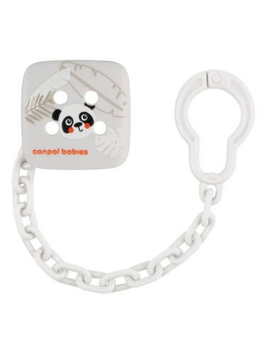 Canpol babies BabiesBoo Soothers Holder верижка за биберон Panda 1 бр.