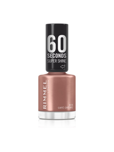 Rimmel 60 Seconds Super Shine лак за нокти цвят 111 Café Creme 8 мл.