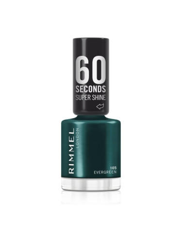 Rimmel 60 Seconds Super Shine лак за нокти цвят 105 Evergreen 8 мл.